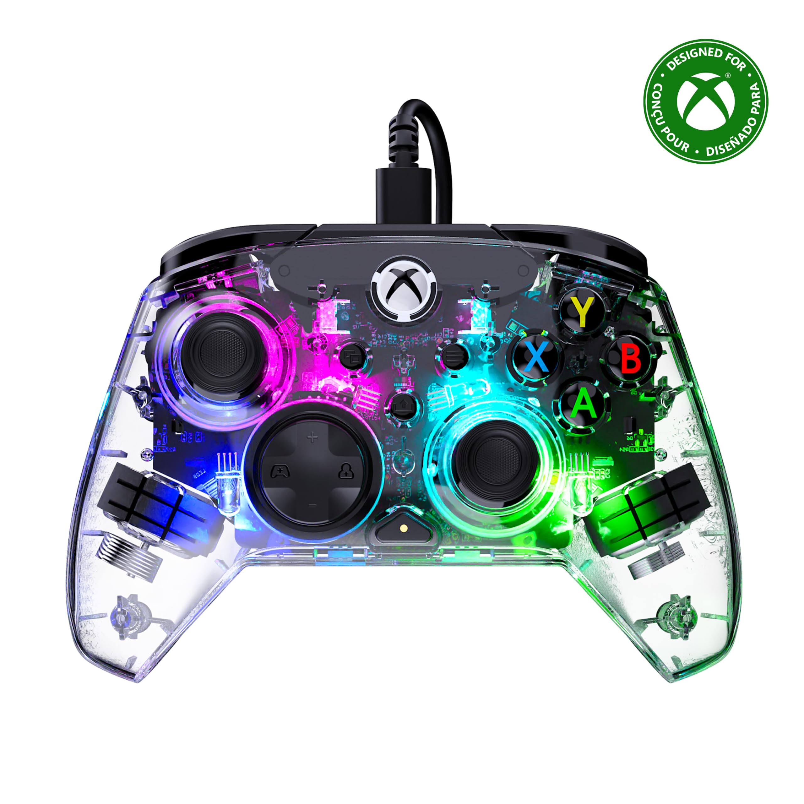 Carátula de Turtle Beach Afterglow bedrade RGB-gamingcontroller voor XBOX | doorschijnend, gelicentieerd voor XBOX & Windows 10/11-PC’s para Xbox Series X (edición PAL España)
