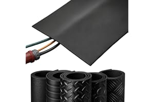 Etm - Kabelschutzmatte 3 mm, Kabelmatte, Kabelschutzmatte Outdoor kabelmatten Gummi (Feinriefenmatte 50cm,1 Meter)
