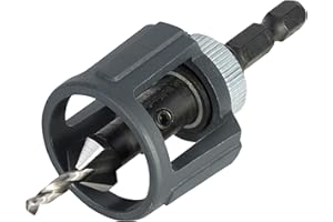 wolfcraft Broca con avellanador y tope de profundidad I 4392000 I Perforado previo y avellanado en un paso