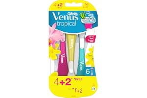 Gillette Venus Tropical Women's Disposable Razor with Scented Handles, 4+2 Free pcs