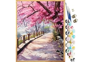 JanFebMar Peinture Numero Adulte, Acryliques Peinture par Numéros pour Adultes Débutants Enfants Peinture a Numero Adulte Peinture avec 3 Pinceaux Sans cadre 40×50 cm