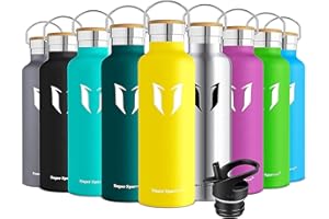 Super Sparrow Gourde Isotherme - Bouteille Isotherme - 350ml, 500ml, 620ml, 750ml, 1L - Gourde INOX Bouche Standard - Gourde Sport Étanche - Gourde Enfant sans BPA, pour Sport, Gym, Voyage