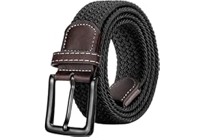 EsengNoyi Mens Braided Belt, Woven Stretch Belts for Men Golf Work Casual Pants