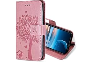 KANVOOS Handyhülle für Xiaomi 12T / 12T Pro 5G Hülle, PU Leder Schutzhülle mit Kartenfach, Flip Case Klappbar Stoßfeste Hülle für Xiaomi 12T / 12T Pro (Pink)