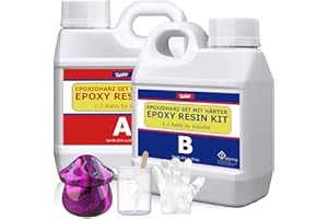 VIVIDYE Epoxy Resin - 1.2L / 48oz Crystal Clear Epoxy Resin Kit for Casting and Coating, Table Tops - Bubble Free Fast Curing 2 Part Art Resin for Jewelry Making, Wood, Resin Moulds, Countertop, River Table