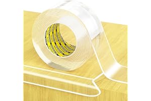 ‎MILEQEE MILEQEE Clear Edge Protector Strip, 40 mm x 4 m, Sharp Edge Wrap Cover Tape, Self-Adhesive Protective Buffer for Cabinet Door, Desk, Glass, Table, Bed, Furniture, Kitchen Worktop, Waterproof