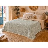 Sabia Daily%100 Pamuk M&uuml;slin Pike 4 Kat &Ccedil;ift Kişilik Pike &amp; Yatak &Ouml;rt&uuml;s&uuml; 230x250 cm (Yeşil, Jakarlı)