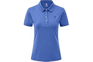JINSHI Women's Polo Shirts Moisture Wicking Casual Sports Gym Work Golf Tops