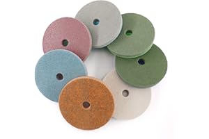 HOMESOM 5 "Spugna Fibra Diamante Lucidatura Pad Uso Bagnato Disco Levigante Calcestruzzo Granito Marmo Pulizia Lucidatura Ruota Grit 300-10000 7pcs