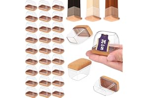 GAGUIUP Rectangle Silicone Chair Leg Floor Protectors, Chair Leg Caps, Furniture Foot Protector, Free Moving Table Leg Covers, Stool Leg caps to Prevent Hardwood Floor Scratches and Reduce Noise