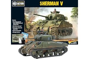 Warlord Games Sherman V – 1:56/28 mm tanque modelo de escala de plástico para Bolt Action Miniaturas altamente detalladas de la Segunda Guerra Mundial para juegos de guerra de mesa
