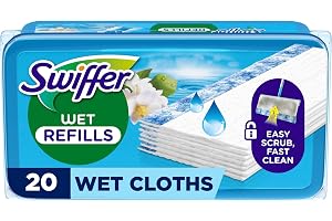 Swiffer Wet Fuktiga Rengöringsdukar för golv, med Open Window doft, 20 st, för snabb och enkel rengöring