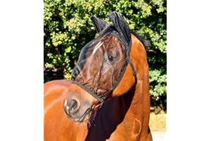 Waldhausen Fliegenmaske Basic, mit Ohren, schwarz, Pony