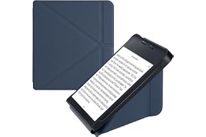 kwmobile Skyddsfodral för Kobo Libra 2 Fodral - Konstläder Case - eReader Fodral med Auto Sleep-funktion - Stativfodral - Mör