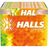 Halls Citrus Mix, Sugar-Free Caramel, Box of 20 Sticks of 32g | Sugar free candies with citrus flavor and refreshing effect,