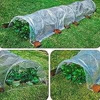 Grow Tunnel Gewächshaus, Garten Polytunnel Mit 7 Bogen Stahldraht, Obstgemüse Grow House Im Freien, UV-beständige…
