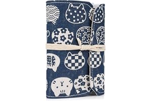 Coopay Estuche para agujas de tejer, bolsa de almacenamiento para agujas de tejer circulares con 11 bolsillos transparentes con cremallera para almacenamiento de pines circulares cortos o largos