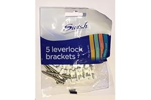 SUNFLEX Swish Deluxe Curtain Track White Brackets (Pk 5)