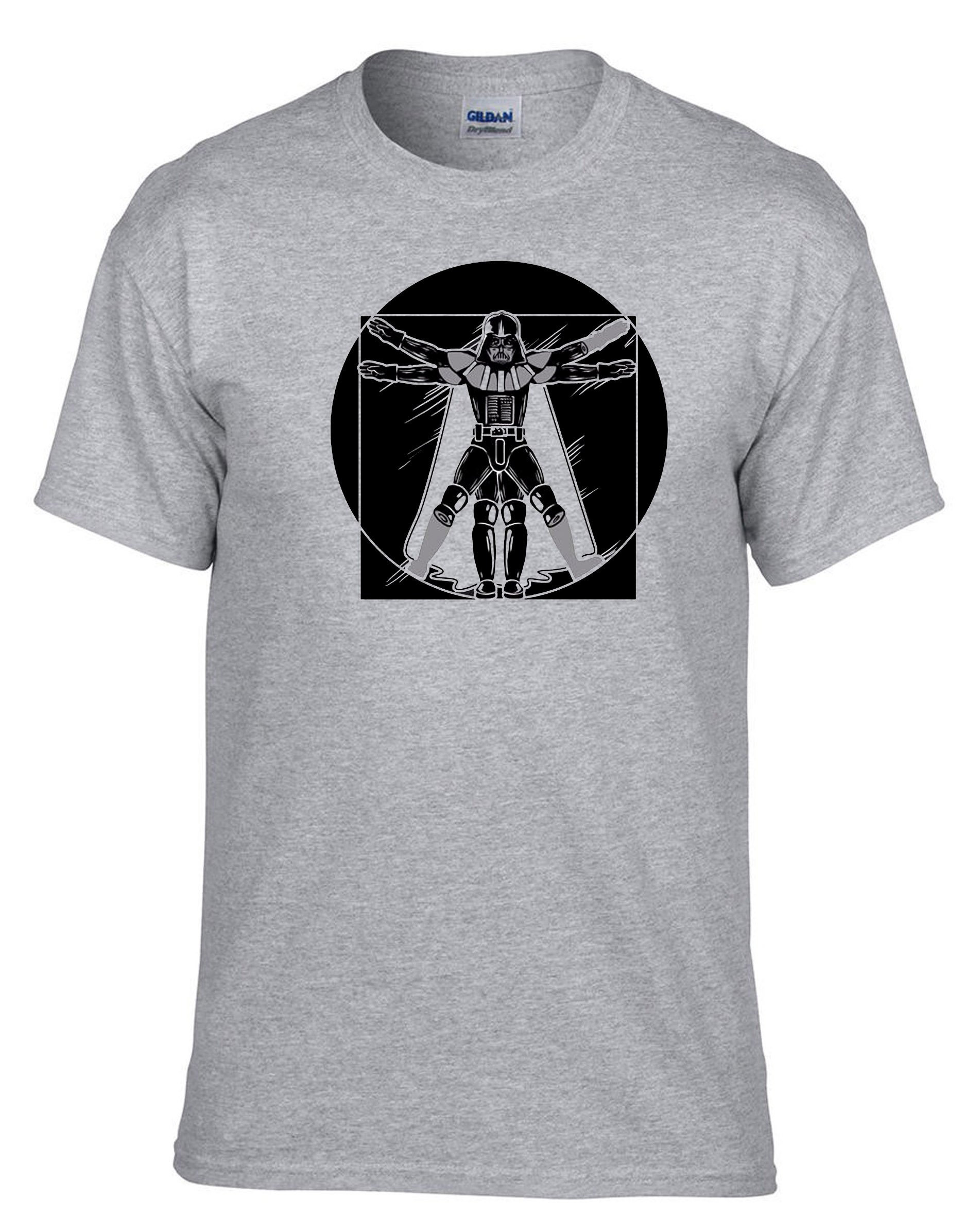 Star-Wars-Episode-VII-7-Force-Awakens-Leonardo-Da-Vinci-Fun-T-Shirt-K149-Kids-Grau