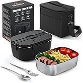 ESOHOT Electric Lunch Box, 120 W Electric Food Taper Ultrafast Heating 3 in 1 Electric Lunch Box Work 12 V/24 V/230 V for Tra