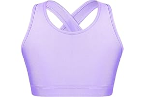 iEFiEL Kids Girls Wireless Yoga Sports Bras Child Fitness Cotton Crop Tops Vest Running Training Bra