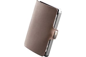 I-CLIP Original Slim Wallet skórzany portfel - portfel Premium - portfel na karty - czarny - portfel na karty kredytowe z klipsem na pieniądze - Soft Touch Dąb