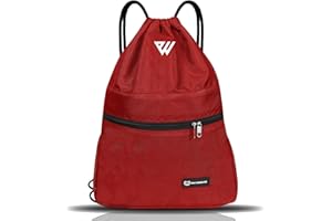 WESTWOOD FOX WFX Kordelzugbeutel, wasserdicht, Sport, Turnbeutel, Rucksack für Damen und Herren, PE-Beutel, Außentasche, Reißverschluss, Schule, Strand, Urlaub, Schwimmen, Reisen