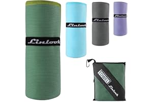 Linlook Mikrofaser Handtuch Groß 180x80cm- Kompakt Schnelltrocknend Sporthandtuch, Strandhandtuch, Reisehandtuch und Badetüch