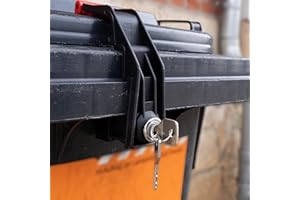 FELGNER Verrouillage pour poubelles de 60 à 360 litres - Verrouillage de poubelles sans perçage - Fermeture identique - Noir