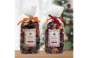 SHOP4ALLSORTS 2 Bags of Christmas Pot Pourri - Apple and Cinnamon, Orange Spice Scented - Festive Fragrance - 200g Bags