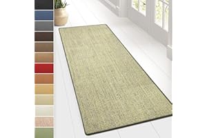 ‎FLOORDIREKT Floordirekt Sisal-Teppich Sylt | Wohnteppich oder Läufer | Hochwertiges Qualitätsprodukt | Erhältlich in vielen Farben & Größen | Langlebig & strapazierfähig (66 x 150 cm, Heu)