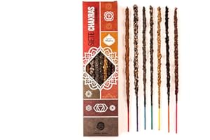 Sagrada Madre Kadzidełka 7 czakr, 100% naturalne, 7 sztuk, czas trwania 1 godz