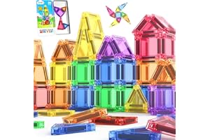 Coodoo Magnetische Bausteine für Kinder,STEM-Magnetblöcke,Sensorisches Spielzeug,Kleinkindspielzeug,Bauspielzeug,Mini-Magnetbausteine ​​für den Unterricht Geschenk Jungen und Mädchen ab 3 Jahren