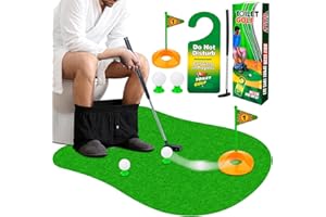 Pipihome Mini Golf Game, Set de Regalo de Golf Juegos de Golf para Inodoro, Regalos Divertidos para Hombre Padre Regalos Graciosos, Funny Potty Putter para Baño