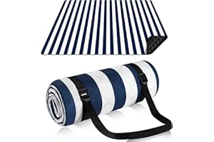 Votoko Manta de Picnic Impermeable 200 x 200cm, Manta Playa Sin Arena, Portátil Lavable Esterilla Playa Grande, Manta de Camping para Exteriores, Camping, Playa, Parque, Festival y Picnic