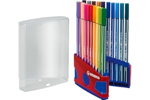 Stabilo Pen 68 - Pennarello Premium - Colorparade in Rosso - Astuccio da 20 - Colori assortiti