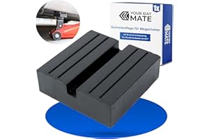 YOUR DAY MATE Gumowa nakładka na lewarek, 1 sztuka, 75 x 75 x 25 mm, z wycięciem w kształcie litery U 10 x 9 mm, do samochodów osobowych do 3,5 T, nakładka na podnośnik samochodowy, gumowa podkładka Jack Pad,