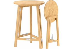 ‎CASARIA Casaria® Stehtisch Klappbar Massiv Holz 78 cm Breit 111 cm Hoch Rund Gastro Bistrotisch Partytisch Holzstehtisch Gartentisch Klapptisch Beistelltisch