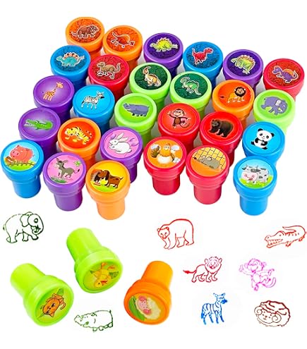 24 œufs De Pâques En Plastique + 24 Tampons Auto-encreurs - Jeu Créatif Pour Enfants, Motifs De Pâques