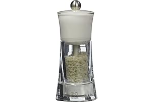 PEUGEOT - Macinasale Molène 14 cm - Sistema di macinatura classico - Meccanismo Zirlion per sale celtico in zirconia - Innovazione sale in polvere - Acrilico - Made in France - Finitura bianca