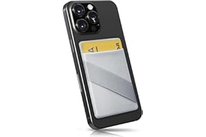 MyGadget Cartera con 1 Bolsillo + Elástico para Funda Móvil - Tarjetero Adhesivo para Smartphone - Porta Tarjetas de Crédito con Bloqueo RFID - Card Holder - Negro