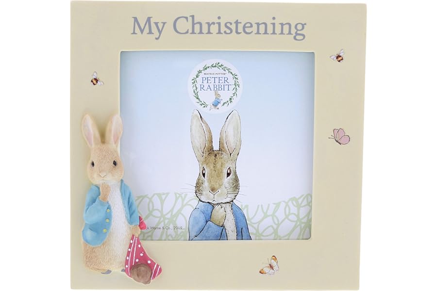 Beatrix Potter Peter Christening Photo Frame