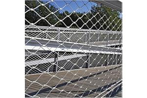 VXHCS 304 Edelstahl-Seilnetz, Flexibles Seil-Geländer-Netz, 2mm Drahtdurchmesser Diebstahlsicheres, Sturzsicheres Edelstahl-Sicherheitsnetz (Farbe : Mesh 10cm, Größe : 1x6m)