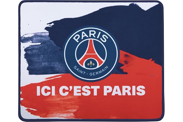 Konix PSG Tapis de souris gaming 32 x 27 cm - Surface en silicone 3D ultra fine - Base antidérapante - Motif "Ici c'est Paris"
