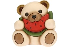 THUN - Teddy goloso medio con anguria - Ceramica - h 13,5 cm - Linea I Classici