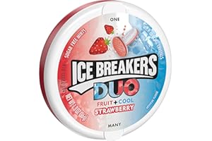 HERSHEY'S Ice Breakers Duo owocowe i chłodne mięty truskawkowe, 36 g