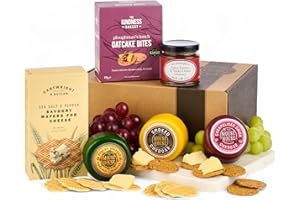 Thornton & France Three Cheese Hamper Luxury Food Gift | Artisan Cheese with Biscuits & Chutney | Gift Hamper for Him Her or Couples | Cheese Christmas Hamper Containing 6 Delicious Items