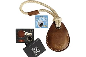 NY NEYYOS NEYYOS® - Airtag Anhänger aus Leder, Air Tag Keyring Abdeckung, Hülle Tragbar & Schlüsselanhänger, Schutzhülle Kompatibel Airtags, Keychain Halter Case, Echtleder Locator Schlusselring (Braun)