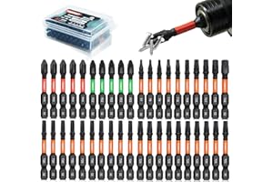 Toobeet Impact Multi Schraubendreher Bits Set, 40tlg. Magnetischen S2-Stahl 50mm (Torx/Phillips/Pozidriv) Schlagfeste Schrauber Bitsatz für Schlagwerkzeuge inkl. robuster Aufbewah Ungsbox