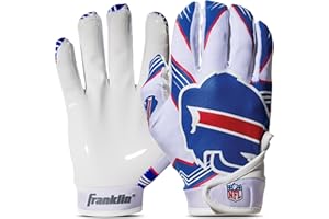 Franklin Sports Youth NFL Football Receiver Gloves - Kids Football Gloves Pair - NFL Team Logos and Silicone Palm